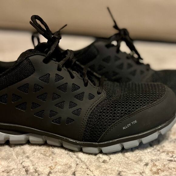 Reebok Men's Steel Toe Black Sublite Cushion Work Athletic Size 10 - Picture 1 of 7